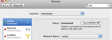 System Preferences Network AirPort